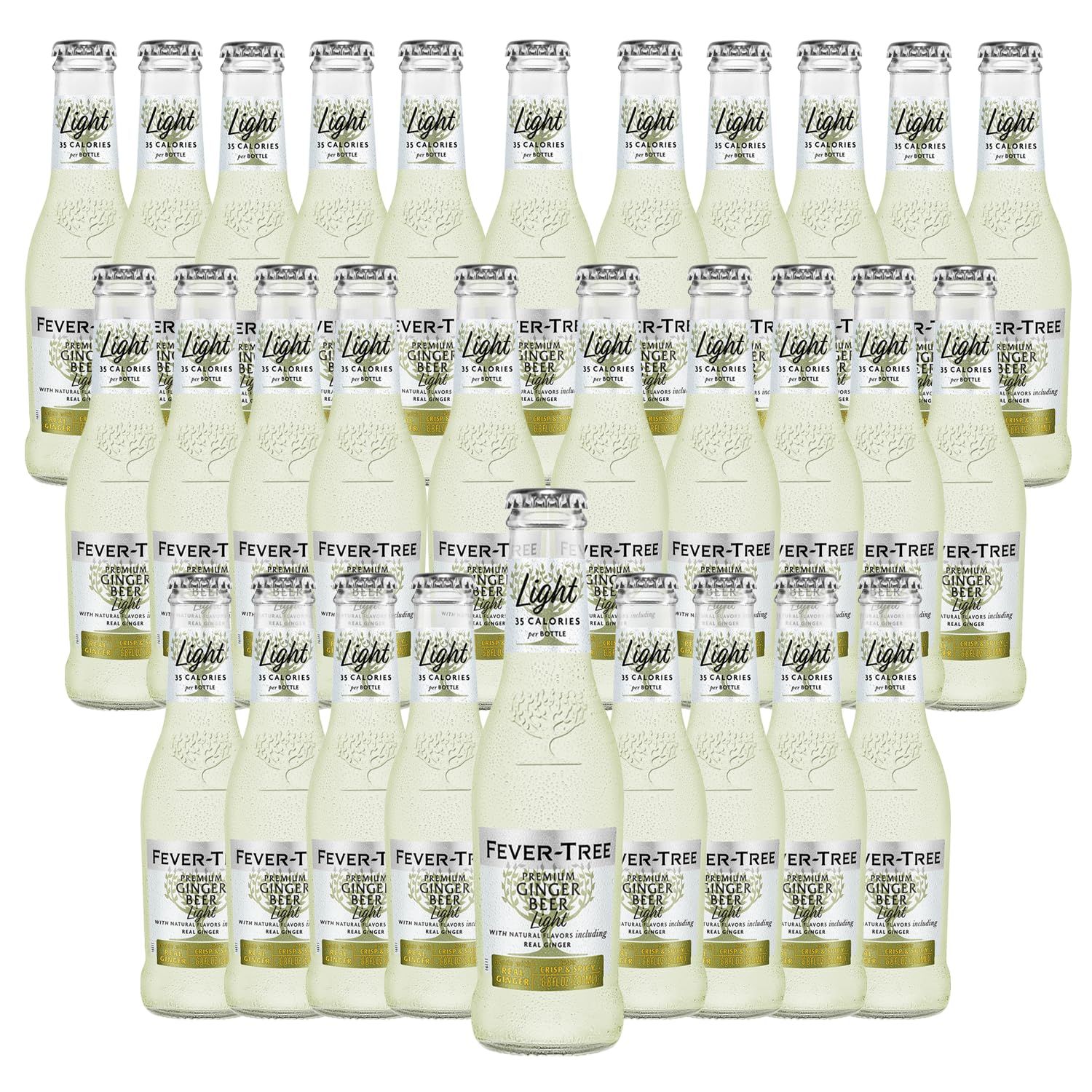 Fever Tree Premium Refreshingly Light Ginger Beer - Premium Quality Mixer and Soda - Refreshing Beverage for Cocktails &amp; Mocktails 200ml Bottle