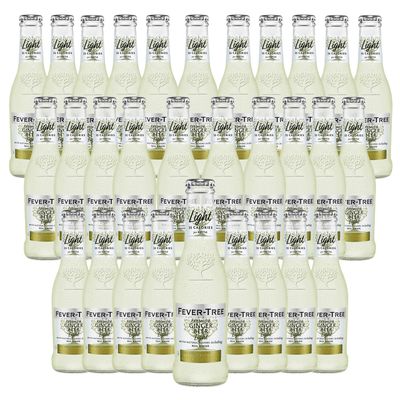 Fever Tree Premium Refreshingly Light Ginger Beer - Premium Quality Mixer and Soda - Refreshing Beverage for Cocktails &amp; Mocktails 200ml Bottle