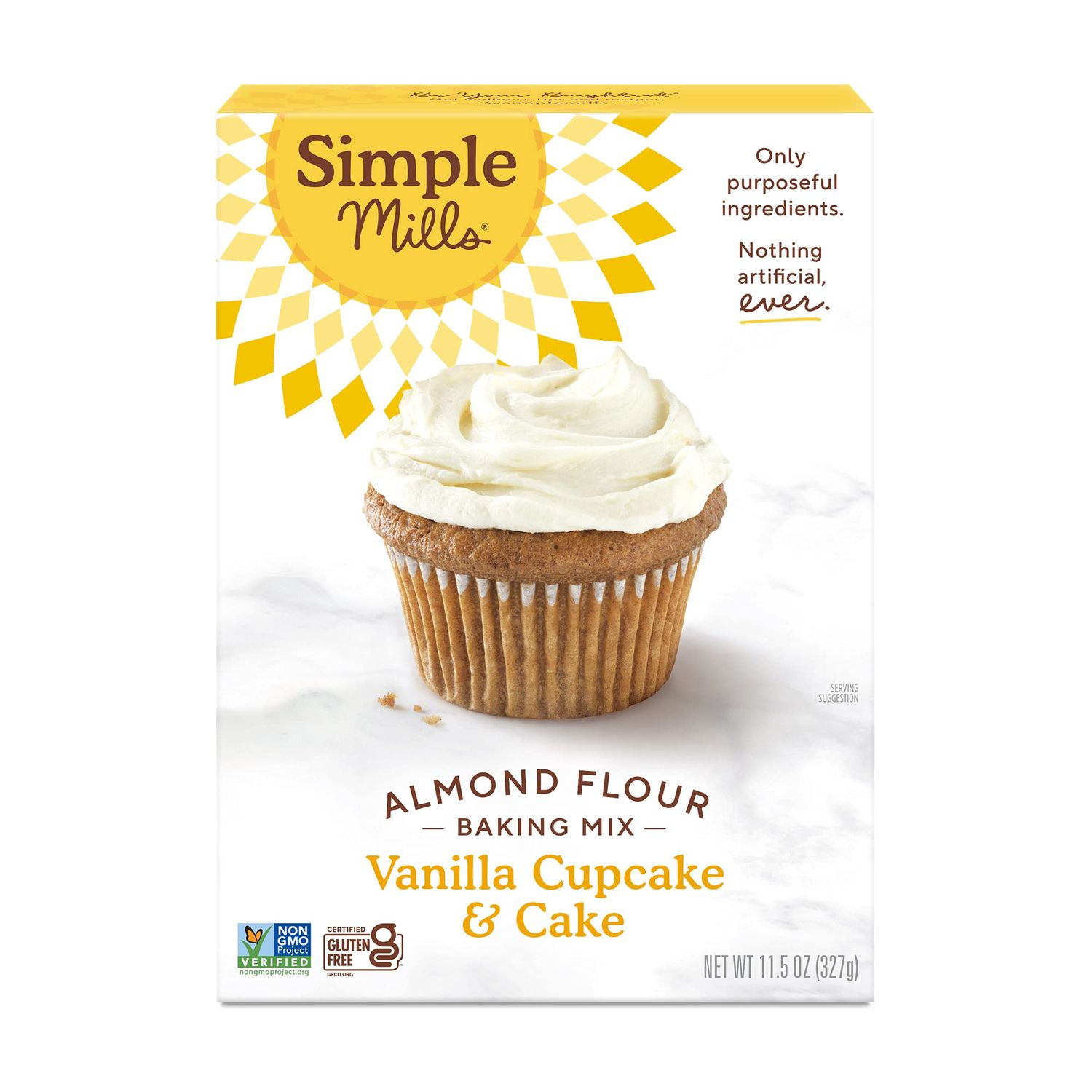 Simple Mills Almond Flour Baking Mix, Vanilla Cupcake &amp; Cake Mix - Gluten Free, Plant Based, Paleo Friendly, 11.5 Ounce (Pack of 1)