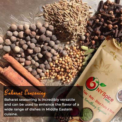 NY SPICE SHOP Baharat Seasoning Mix - Middle Eastern Baharat Spice - Baharat Spices Blend for Cooking and Food Mediterranean Cuisine - 6 Ounce