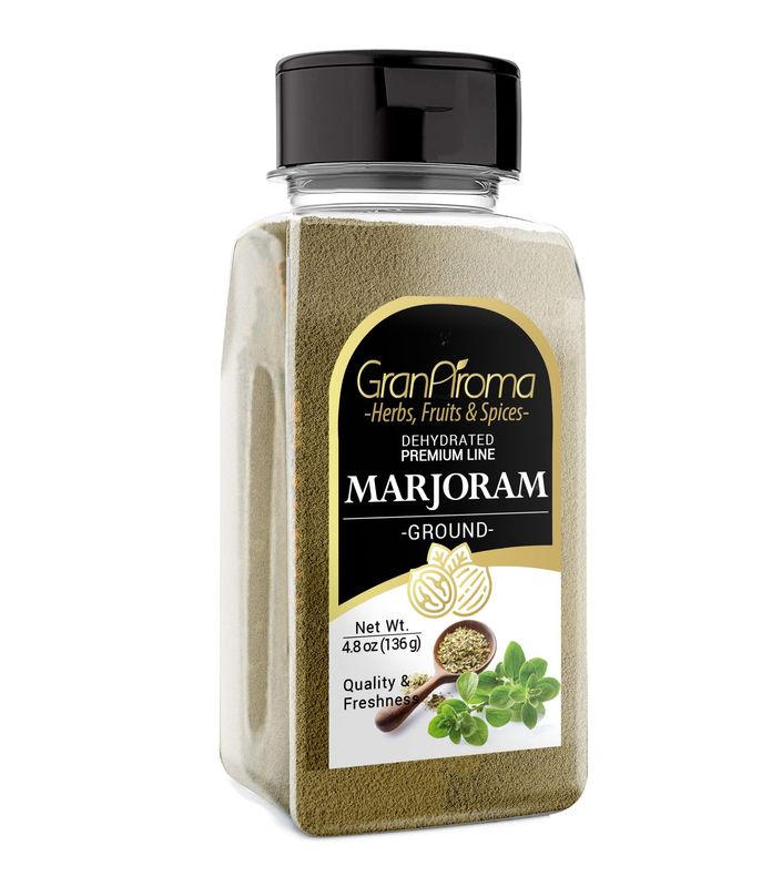 GranAroma 4.8 oz Ground Marjoram, French &amp; Italian Cuisine, Savory Seasoning