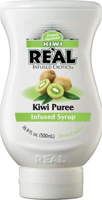 Kiwi Rel Infused Exotics, Kiwi Puree Infused Syrup, 16.9 FL OZ Squeezable Bottle (Pack of 3)