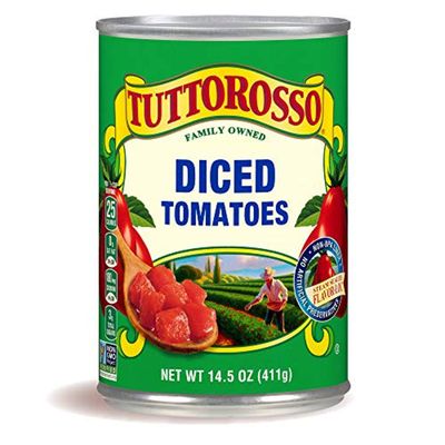 Tuttorosso Diced Canned Tomatoes, 14.5oz Can (Pack of 6)