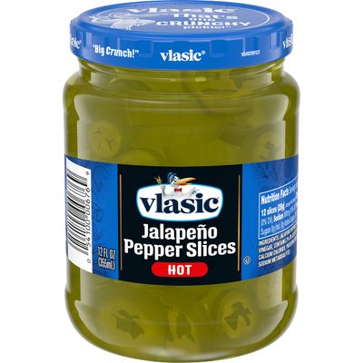 Vlasic Deli Style Hot Jalapeno Pepper Slices, Keto Friendly, 12 FL OZ