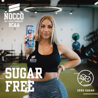 NOCCO BCAA Energy Drink Miami Strawberry - 12 Fl Oz (Pack of 12) - 180mg of Caffeine Sugar Free Energy Drinks - Carbonated &amp; Low Calorie, BCAAs, Vitamin B6, B12, &amp; Biotin - Grab &amp; Go Performance Drink