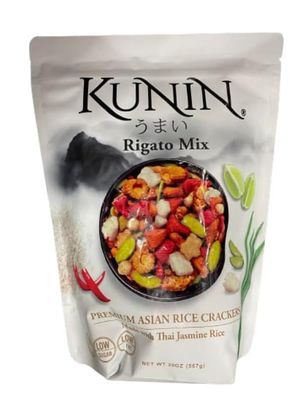 KUNIN Rigato mix, premium Asian rice crackers, made with Thai jasmine rice, 20 oz