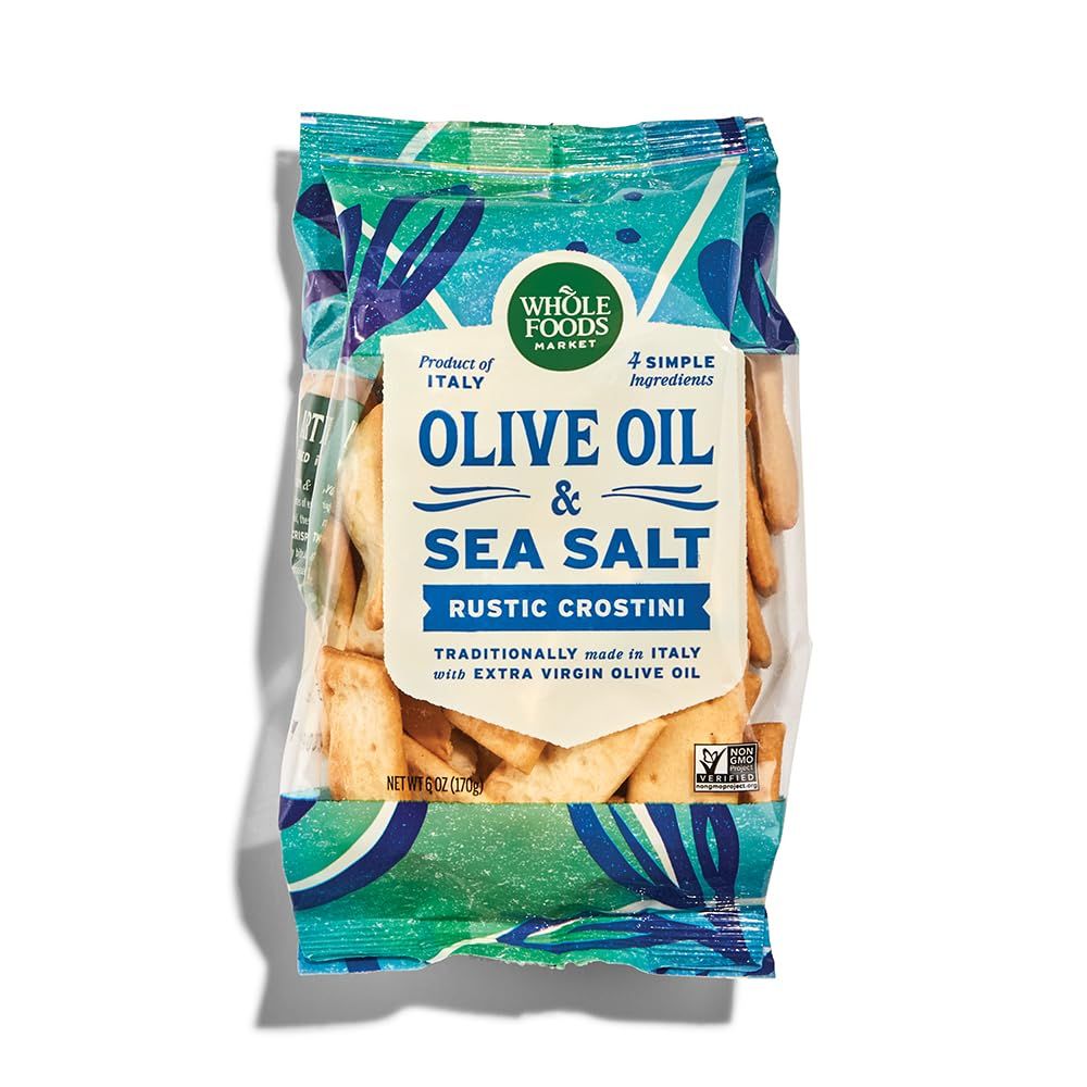Whole Foods Market, Original Rustic Crostini with Olive Oil &amp; Sea Salt, 6 Ounce