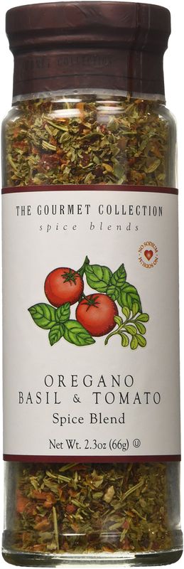 The Gourmet Collection Spice &amp; Seasoning Blend Oregano Basil &amp; Tomato Spice Blend Greek, Mediterranean, Italian Herb Seasoning Salt Free 156 Servings.