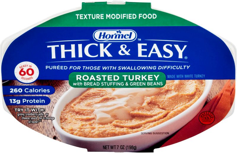 Thick &amp; Easy Roasted Turkey Puree with Bread Stuffing &amp; Green Beans, 7 Pack