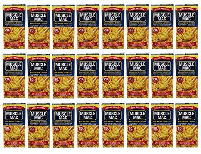Muscle Mac | Macaroni and Cheese Pasta For All Ages, 20 Grams Of High Protein Per Serving, Real Cheese, Non-GMO, 24 Pack