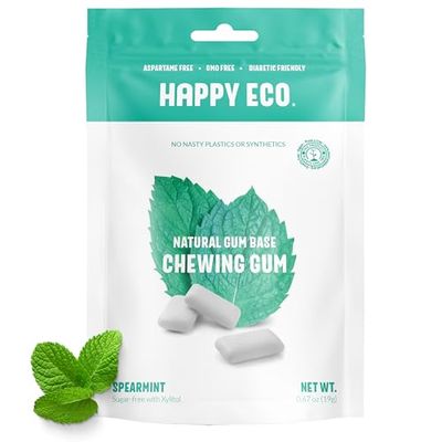 Sugar Free Natural Chewing Gum (84 Pcs) - Xylitol Gum with Stevia - Aspartame Free Natural Gum - All Natural Gum - Vegan, Gluten Free Keto Gum- Spearmint
