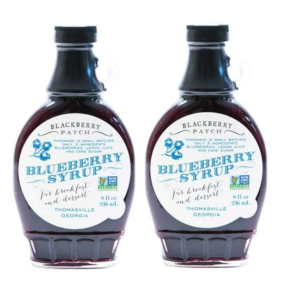 Blackberry Patch 3 Ingredient Blueberry Syrup Two Pack (8oz) - Made in Small Batches - All Natural Fruit Syrup - Perfect for Breakfast or Dessert - Syrup for Pancakes, Waffles - 2 Pack (16 oz Total)