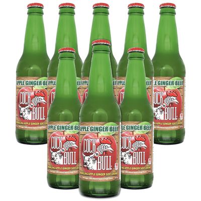 Cock n Bull Apple Ginger Beer 8 Pack 12oz Soda Bottles - Ideal Mixer for Cocktails, Mocktails, and Bartenders - Premium Quality for Perfect Mixed Drinks - Refreshing Flavor Profile- Made In USA