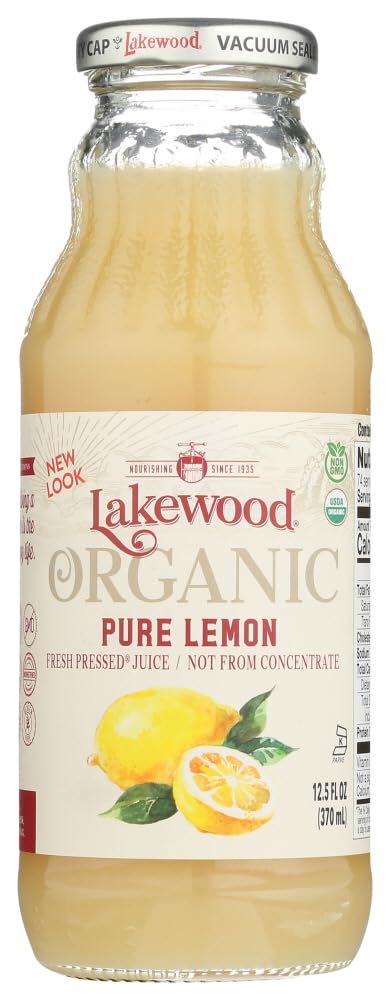 LAKEWOOD JUICE LEMON PURE ORG, 12.5 FO by Lakewood