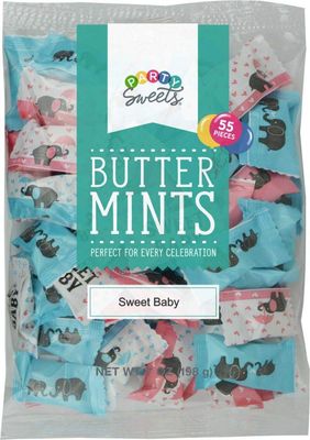 Party Sweets Sweet Baby Buttermints by Hospitality Mints, Appx 300 mints, 7-Ounce Bags (Pack of 6)