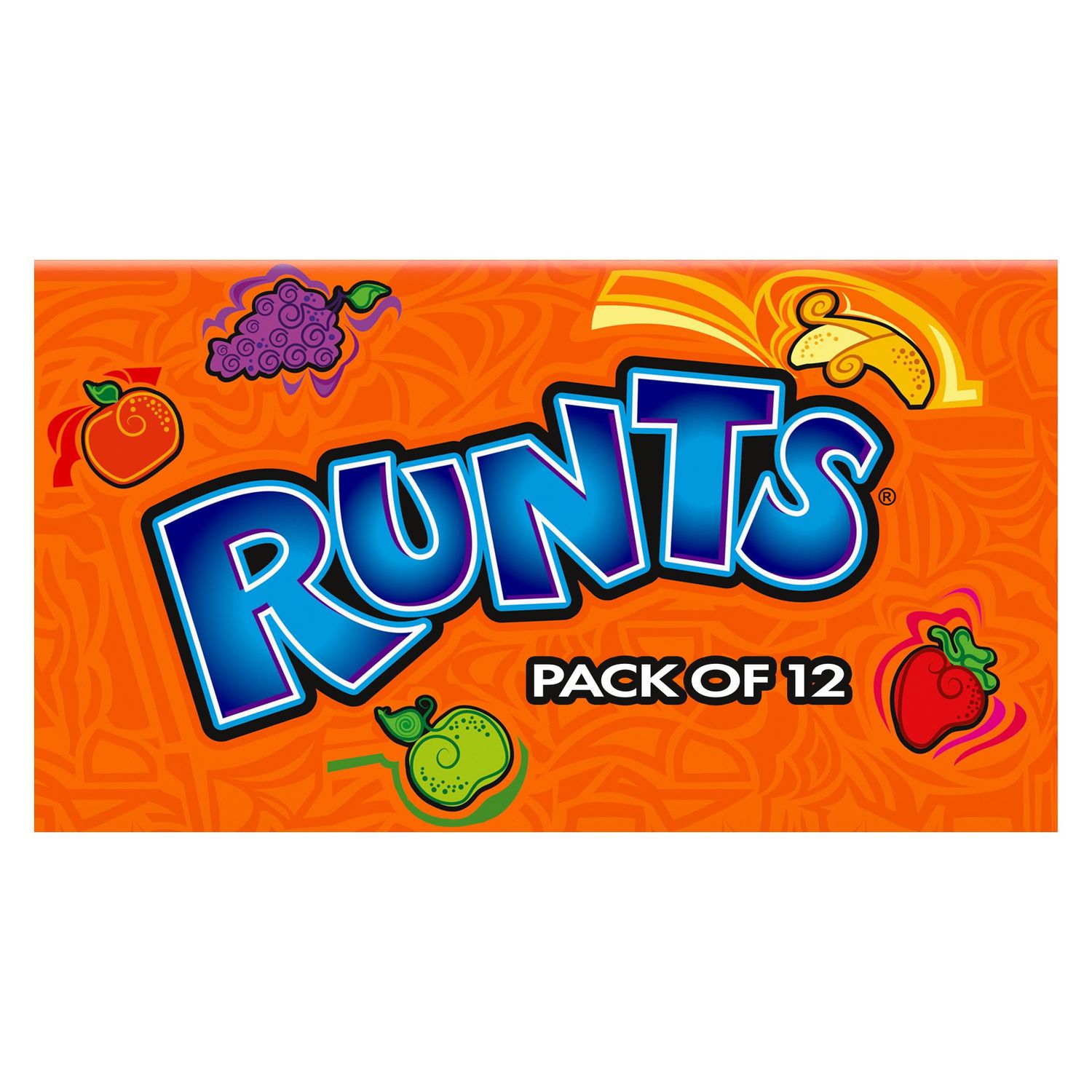 Wonka Runts Hard, Chewy &amp; Fruity Candy, 5 Ounce Theater Candy Boxes (Pack of 12)