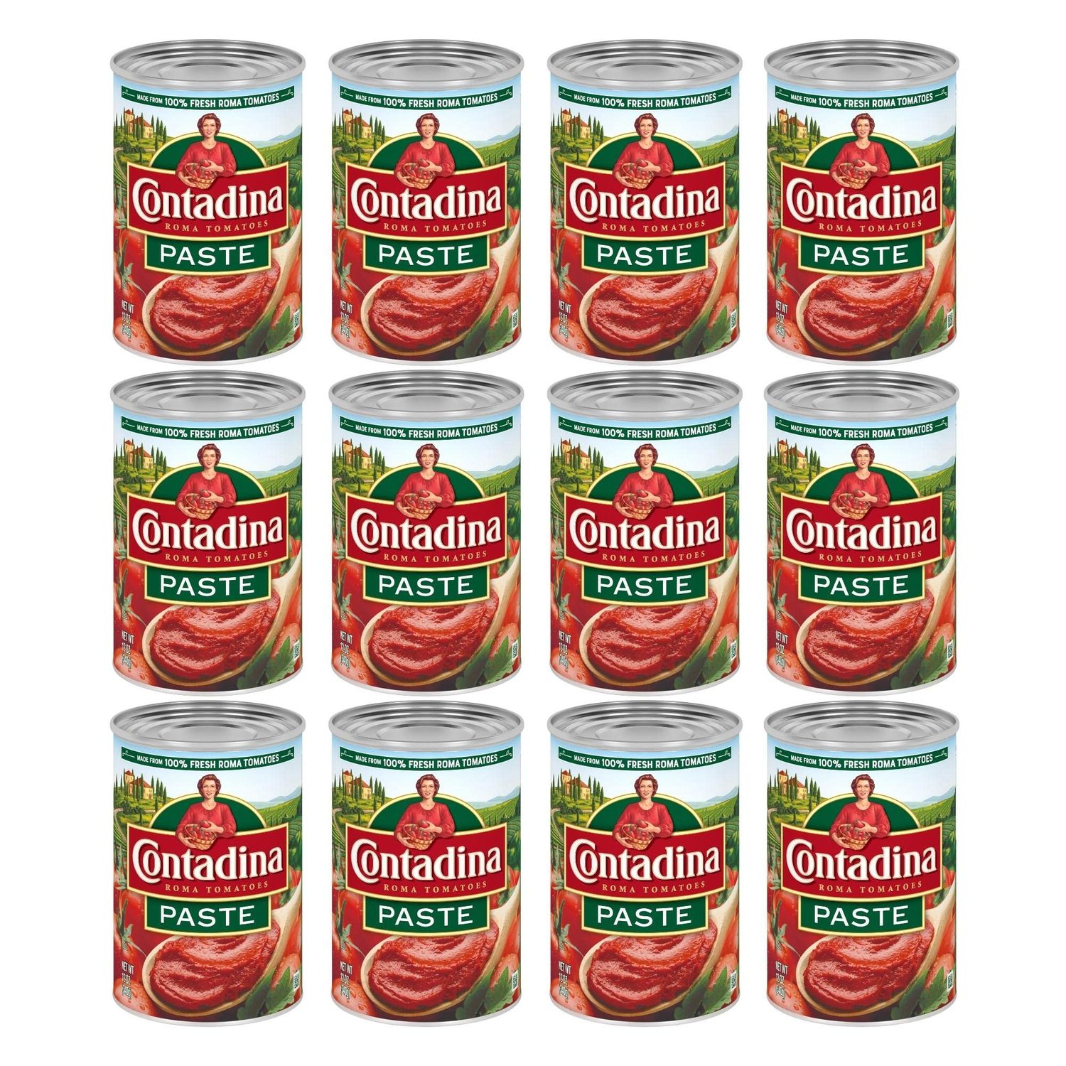 Contadina Tomato Paste, 12 oz (Pack of 12 Cans)