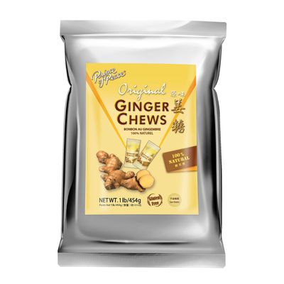 Prince of Peace Original Ginger Chews, 1 lb. - Candied Ginger - Candy Pack - Ginger Chews Candy - Natural Candy