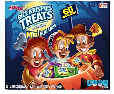 Kellogg&#39;s Rice Krispies Treats Original Marshmallow Mini Squares 60ct Halloween - Pack of 1