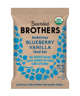 Bearded Brothers Organic Vegan Protein Energy Bars - Gluten Free, Soy Free, Paleo, Fiber, Whole 30 | Non GMO, Low Glycemic | 12 Pack Blueberry Vanilla