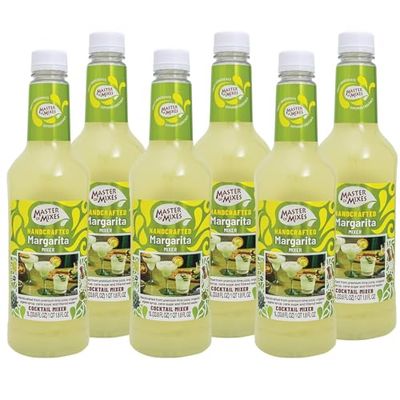 Master of Mixes Margarita Drink Mix, Ready To Use, 1 Liter Bottle (33.8 Fl Oz), Pack of 6