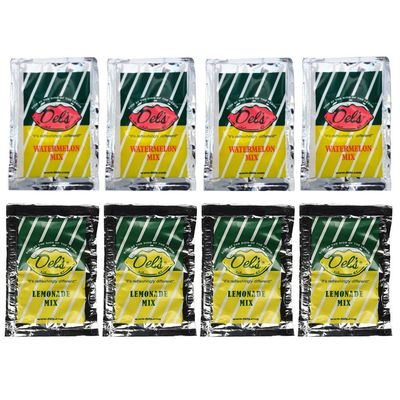 Del&#39;s - All Natural Lemonade Mix &amp; Watermelon Mix - 8 Pack Combo