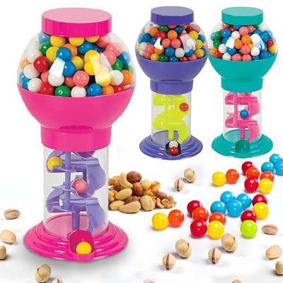Playbees Twirling Gumball Machine - 10 Inch Candy Dispenser for Kids - Perfect for Birthday Parties, Candyland Themes, and Party Favors