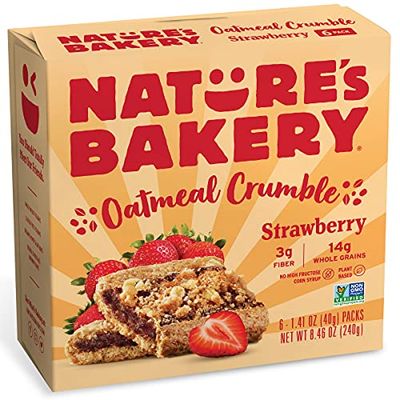 Nature&#39;s Bakery Oatmeal Crumble Strawberry Bars, 1.41 Oz, 6 Ct