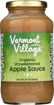 Vermont Village Cannery Organic Unsweetened Applesauce, 24 Ounce (Pack of 6)
