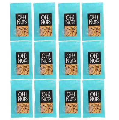 Cashews Roasted Salted Individual Nut Snacks for On-the-Go | 12 Convenient Nut Snacks for School | Bulk Nuts Variety | Individual Packs (1.5 oz Each) by Oh Nuts