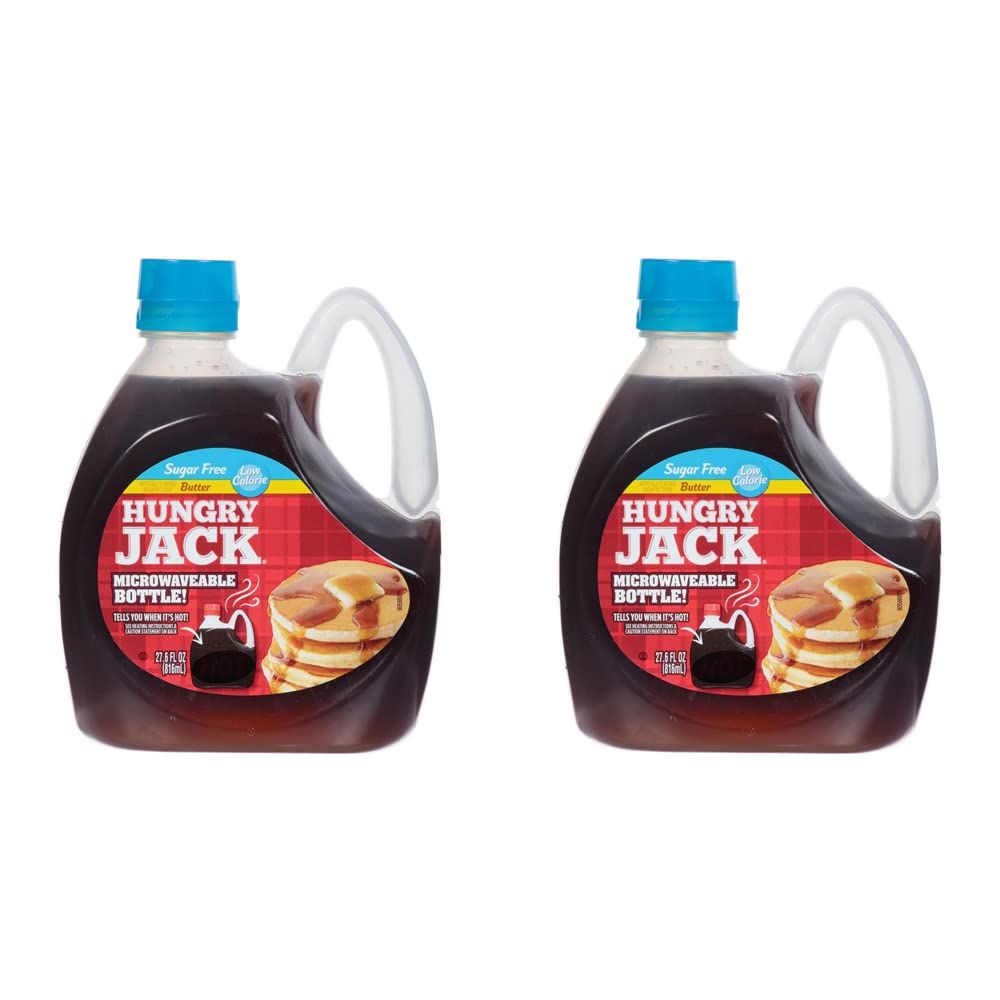 Hungry Jack Sugar Free Pancake Syrup, Butter Flavored, 27.6 oz - Pack of 2