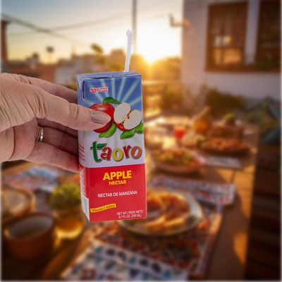 Taoro Apple Nectar - Rich Fruit Taste - 3 Pack 6.7 oz (Pack of 1)