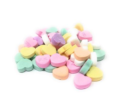 Candy Shop Conversation Hearts, Assorted Pastel Colors, Sweet Fruity Flavors - 1 lb Bag