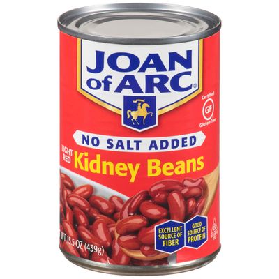 Joan of Arc Beans, No Salt Added, Light Red Kidney Beans, 15.5 Ounce