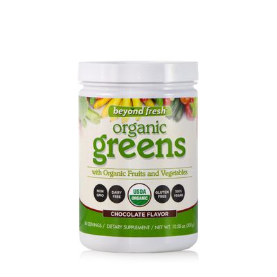 Beyond Fresh Organic Greens, Organic Fruits and Vegetables, Organic Super Foods, USDA Organic, Whole Foods, Chocolate Flavor, 10.58 Ounce (N12557)