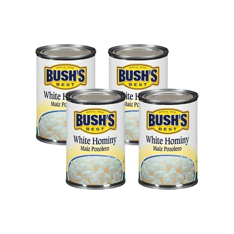 Bush&#39;s Best White Hominy, 15.5 OZ (Pack of 4)