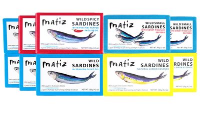 Matiz Sardines Variety Pack, Wild Caught Spanish Waters | 10 Tins | In Olive Oil, Sweet Piquillo Pepper, Spicy Piri Piri Pepper and Lemon Essence