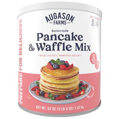 Augason Farms Buttermilk Pancake &amp; Waffle Mix Can, Emergency Food Supply, Everyday Meals, 33 Servings