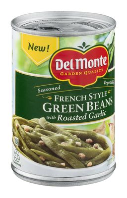 Del Monte, Seasoned French Style Green Beans with Garlic, 14.5oz Can (Pack of 6)