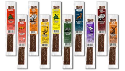 Buffalo Bob&#39;s Exotic Jerky Assortment - 10 Flavor Variety Pack - Wild Game Jerky, Snack for Adventure Enthusiasts, Stocking Stuffer, Gift for Men, Healthy Snack, Gluten Free