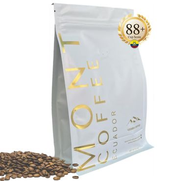 Mont Coffee - Geisha Coffee Ecuador, Whole Bean, Fresh Rosted, Premium Ecuadorian Specialty Geisha Roasted Coffee Beans | Awarded 88+ (12oz, Unflavored)