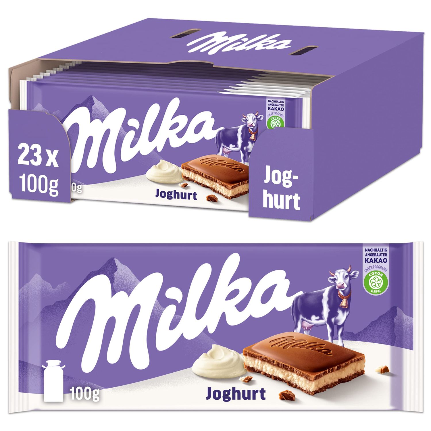 Milka Joghurt Yogurt Chocolate Bar, 3.5 Ounce (Pack of 21)