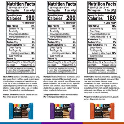 KIND Soft Baked Squares, Variety Pack, Almond Flour Blondies, Healthy Snacks, Good Source of Fiber, Gluten Free, 5g Protein, 18 Count