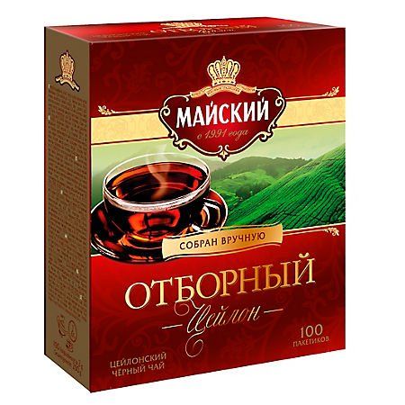 Maiskiy Choicest Black Tea 100 Tea Bags of 2 Gr