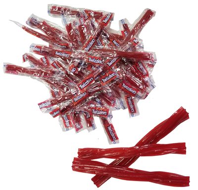 Twizzlers Twists Strawberry Flavored Wrapped Candy 2 Pound Bag Twists- Individually Wrapped