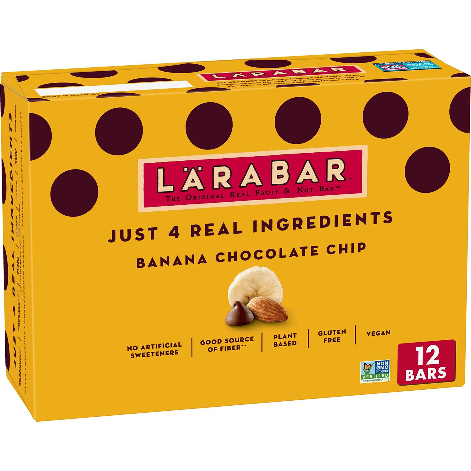 Larabar Banana Chocolate Chip, Gluten Free Vegan Fruit &amp; Nut Bars, 12 ct