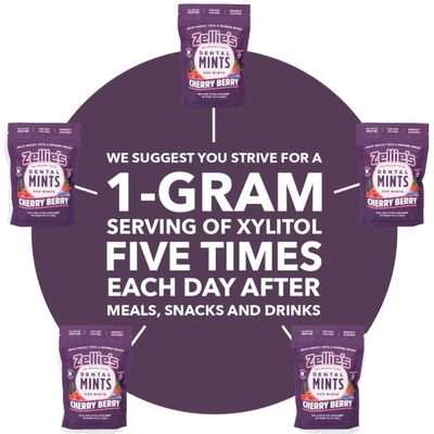 Zellie's |100% Xylitol Sugar Free Cherry Berry Breath Mints | Non-GMO, Low-Calorie, Gluten Free, Vegan & Kosher Mints (540 Count - Pack of 1)