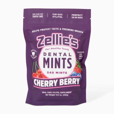 Zellie&#39;s |100% Xylitol Sugar Free Cherry Berry Breath Mints | Non-GMO, Low-Calorie, Gluten Free, Vegan &amp; Kosher Mints (540 Count - Pack of 1)