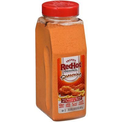 Frank&#39;s RedHot Original Seasoning, 21.2 oz - One 21.2 Ounce Container of Hot Sauce Seasoning Blend of Savory Garlic and Spicy Cayenne Pepper, Perfect for Dry-Rubs