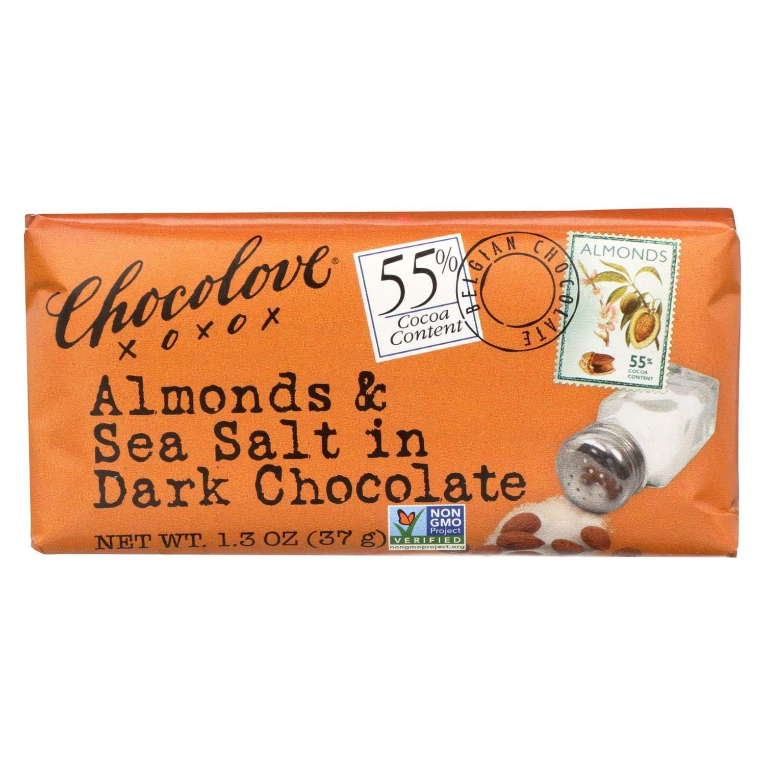Chocolove Almonds and Sea Salt in Dark Chocolate Mini, 1.3 oz